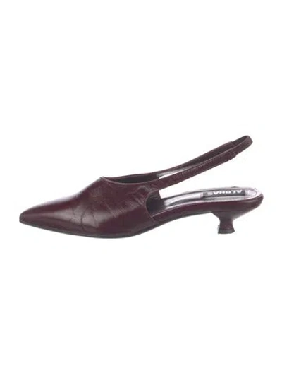 Pre-owned Alohas Patent Leather Slingback Pumps In Purple