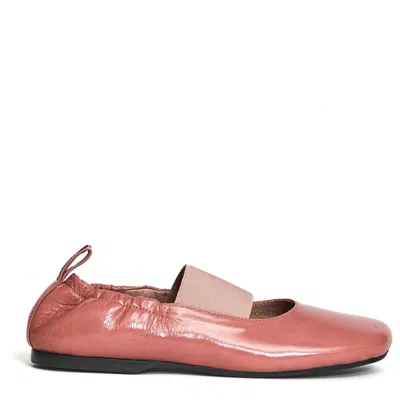 ALOHAS PINK LEATHER BALLERINAS WITH ELASTIC BACK STRAP