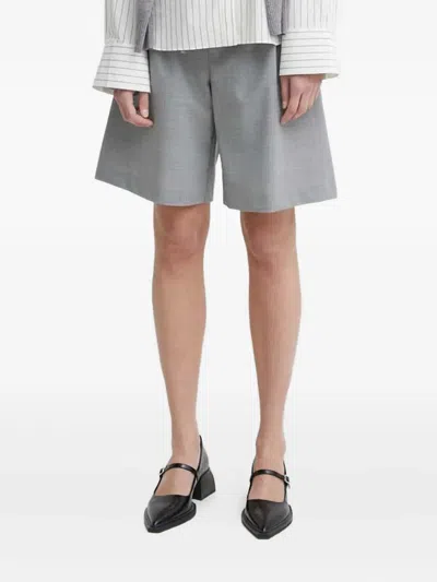 Alohas Pleated Tie-waist Shorts In Gray