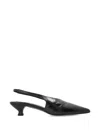 Alohas Eros Slingback Pointed Toe Kitten Heel Pump In Black
