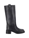 Alohas Premium Leather Ankle Boots For Women In Black