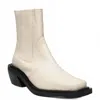 Alohas Ranch Leather Ankle Boots In Cream In Neutral