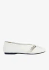 Alohas Ravena Leather Ballet Flats In White