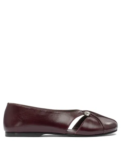 Alohas Ravena Rift Burgundy Leather Ballet Flats In Multi