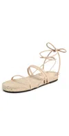 ALOHAS RAYNA BEIGE LEATHER SANDALS BEIGE