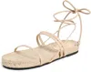 Alohas Rayna Leather Sandals In Beige In Multi