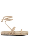 Alohas Rayna Leather Sandals In Beige In Multi