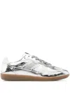 Alohas Tb.490 Rife Shimmer Metallic Leather Sneakers In Silver