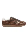 Alohas Womens Tb.490 Leopard-print Leather Low-top Trainers Soft Ta In Tan