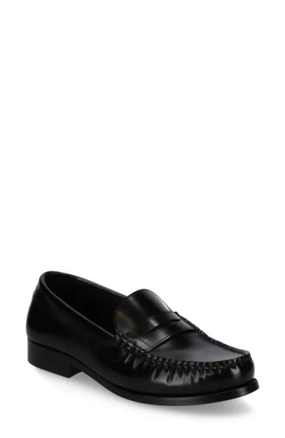 Alohas Rivet Leather Loafer In Black