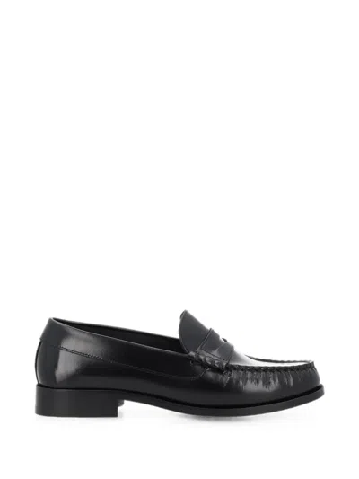 Alohas Penny Loafer Mocassino Rivet In Brushed Coffee Brown In Black