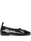 Alohas Rosalind Onix Black Leather Ballet Flats In Black