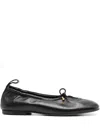 Alohas Rosalind Crinkled Patent Leather Ballet Flats In Black