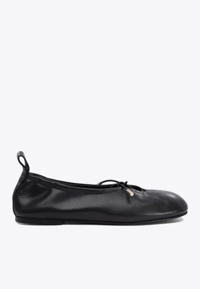 Alohas Rosalind Bow-embellished Ballet Flats In Black