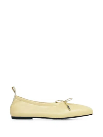 Alohas Rosalind Bow-detail Ballet Flats In Yellow