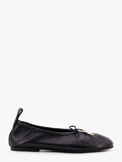 Alohas Rosalind Leather Ballerinas In Black