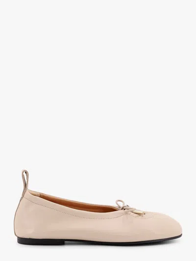 Alohas Rosalind Leather Ballerinas In Neutral