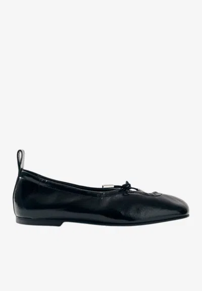 Alohas Rosalind Leather Ballet Flats In Black