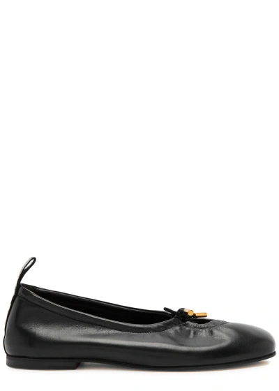 Alohas Rosalind Leather Ballet Flats In Black
