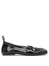 Alohas Rosalind Onix Black Leather Ballet Flats In Black
