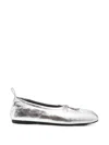 Alohas Rosalind Shimmer-finish Leather Ballet Flats In Metallic