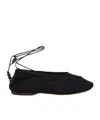 Alohas Rosemary Crochet Ballerinas With Ankle Ties In Black