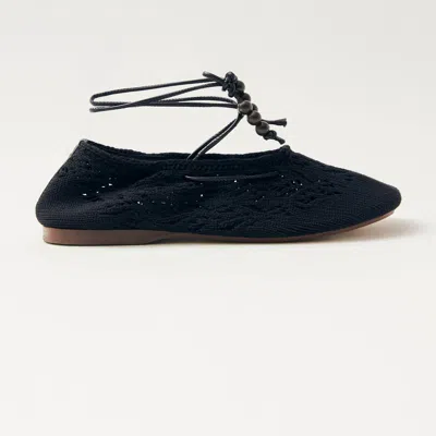 Alohas Rosemary Crochet Black Ballet Flats