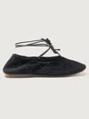 Alohas Rosemary Crochet Black Ballet Flats In Black