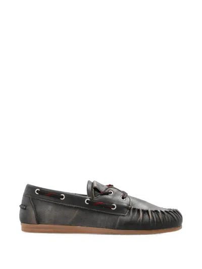 Alohas Rowan Sporty Lace-up Boat Shoes In Brown