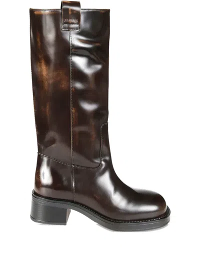 Alohas Sajan Pull-tab Boots In Brown