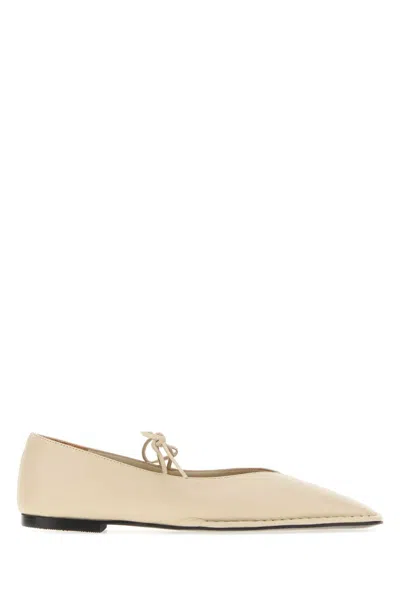 Alohas Sand Leather Sway Ballerinas In Beige O Tan