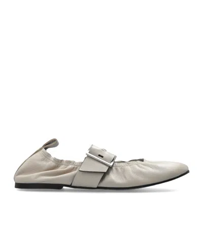 Alohas Sarea Buckle-fastening Ballet Flats In White