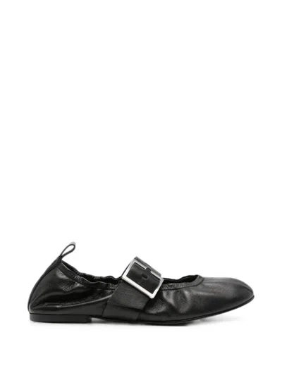 Alohas Sarea Buckle-strap Ballet Flats In Black