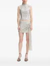 Alohas Sequin High-neck Blouse In Metallic