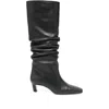 Alohas 50mm Kalila Slouch Calf Leather Boots In Black