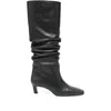 Alohas 50mm Kalila Slouch Calf Leather Boots In Black