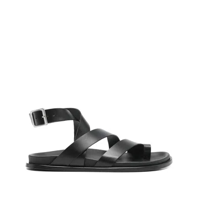 Alohas Tide Toe Strap Sandals In Black