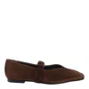 Alohas Lautan Square Toe Mary Jane Flat In Brown