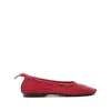 Alohas Gill Mesh Red Leather Ballet Flats In Red