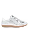 Alohas Rife Leather Lace-up Sneakers In Silver