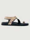 Alohas Leather Sandals In Gray