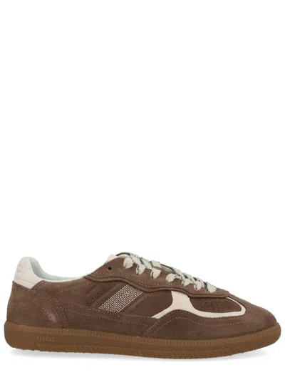 Alohas Tb.490 Rife Taupe Leather Sneakers Shoes In Brown