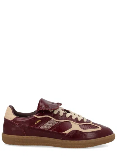 Alohas Tb. 490 Leather Low-top Sneakers In Burgundy