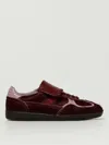 Alohas Soft Burgundy Leather Sneakers With Unique Closure In Black