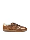 Alohas Womens Tb.490 Leopard-print Leather Low-top Trainers Soft Ta In Brown