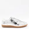 Alohas Rife Leather Lace-up Sneakers In Silver