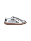 Alohas Rife Leather Lace-up Sneakers In Silver