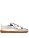 Alohas Rife Leather Lace-up Sneakers In Silver