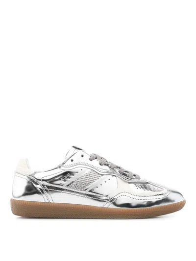 Alohas Tb.490 Round-toe Leather Sneakers In Silver