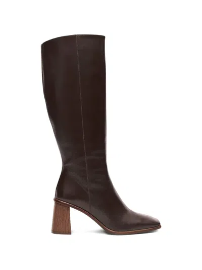 Alohas Square-toe Boots In Brown